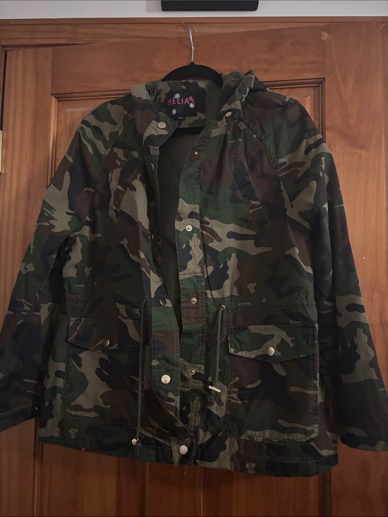 dELiA*s Other - dELiA*s Girls' Green and Brown Camo Hooded Jacket